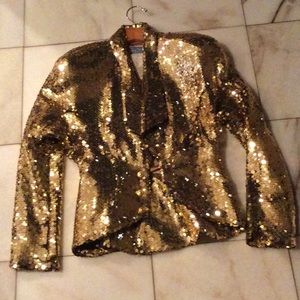 Size 38 vintage Terry Mugler gold jacket